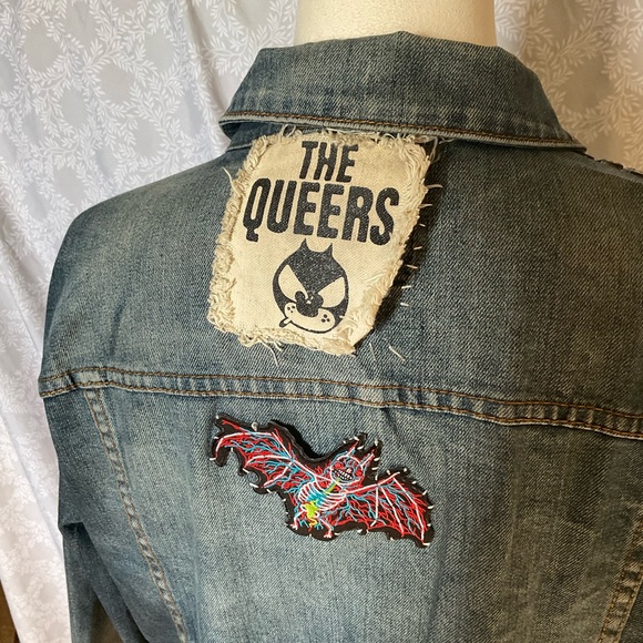 Lip Service Blue Denim Jacket with Patches - Picture 7 of 10